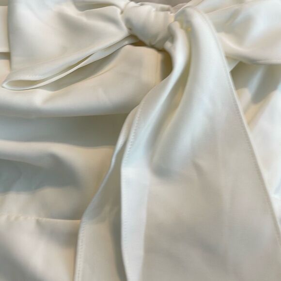 Sam Edelman Ivory Strapless Bow Sheath Mini Cocktail Dress M - Picture 6 of 8